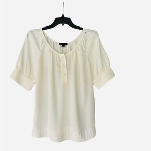 J. Crew Draped Scooped Neck Off White